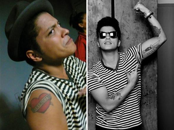 Tatuagem escrito de Bruno Mars