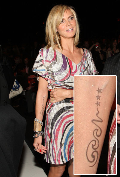 Heidi Klum Tatuagem de famosos