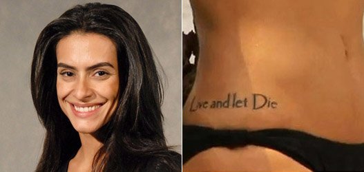 Tatuagem escrita no quadril da Cleo Pires