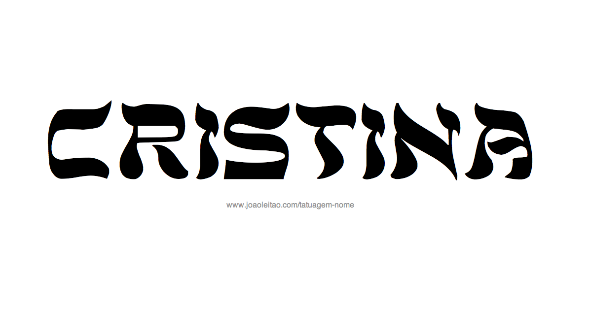 Desenho de Tatuagem com o Nome Cristina