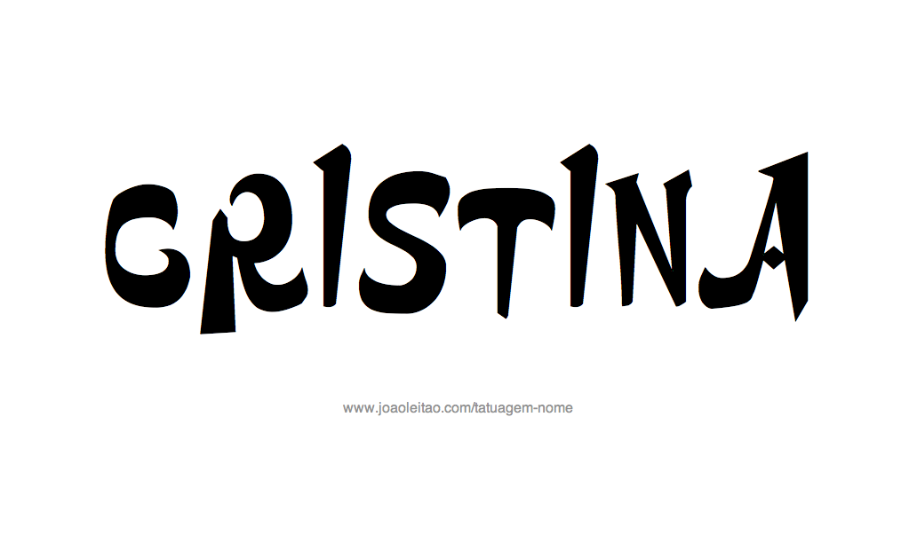 Desenho de Tatuagem com o Nome Cristina