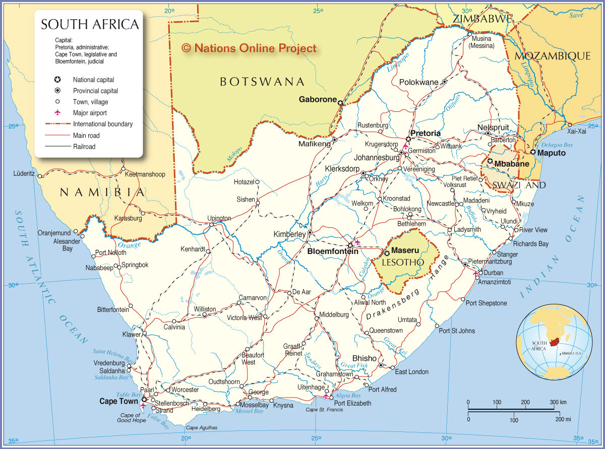 Mapa Da Africa Do Sul Mapa Politico Detalhado Da Regi 4387