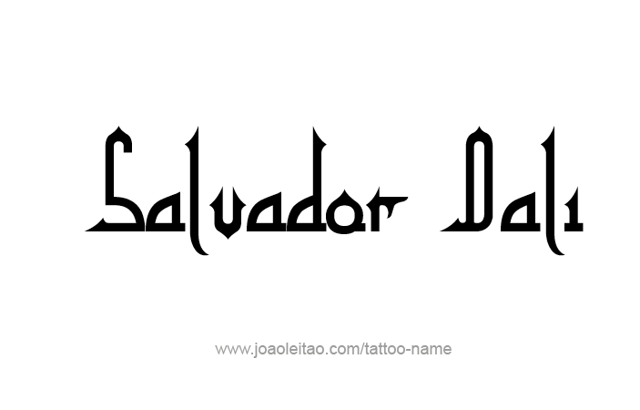 Tattoo Design Artist Name Salvador Dali