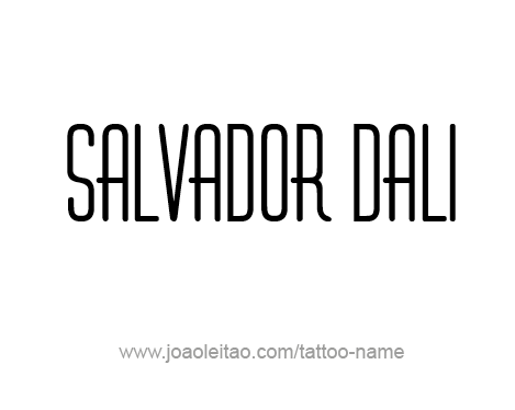 Tattoo Design Artist Name Salvador Dali