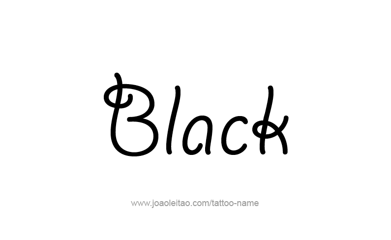 Tattoo Design Color Name Black