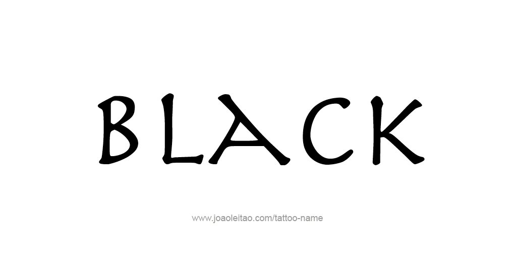 Tattoo Design Color Name Black