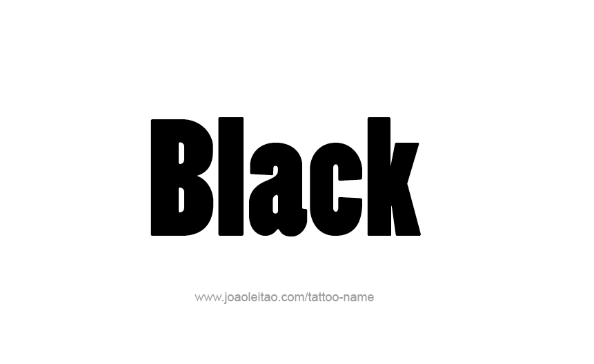 Tattoo Design Color Name Black