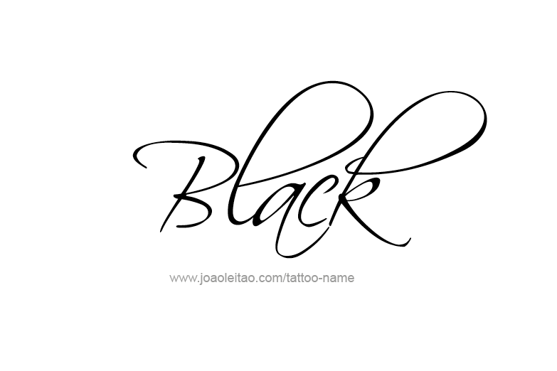 Tattoo Design Color Name Black