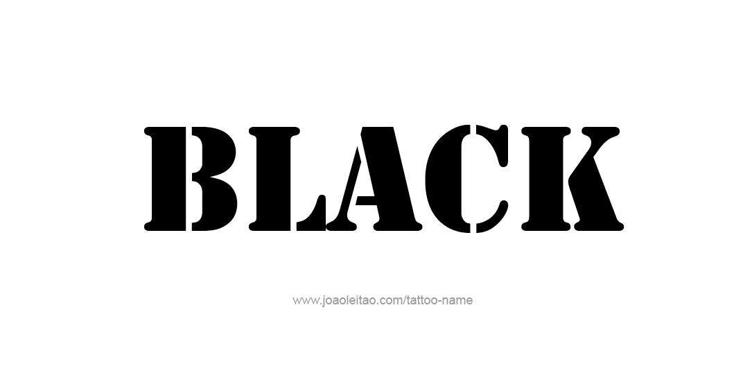 Tattoo Design Color Name Black