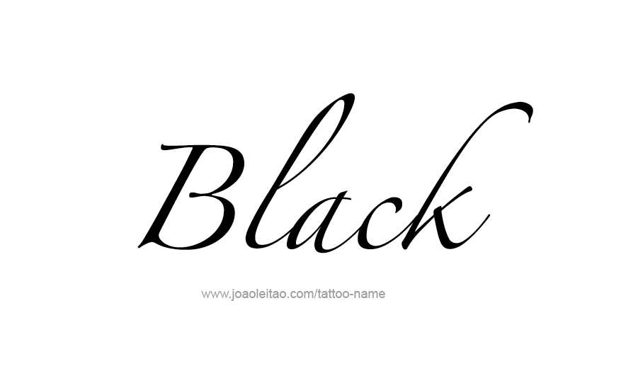 Tattoo Design Color Name Black