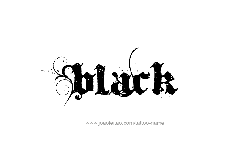 Tattoo Design Color Name Black