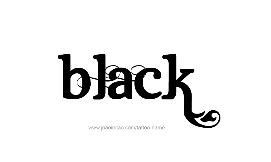 Tattoo Design Color Name Black