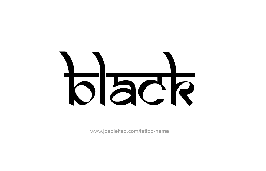 Tattoo Design Color Name Black