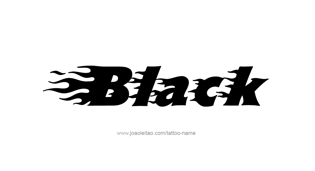 Tattoo Design Color Name Black