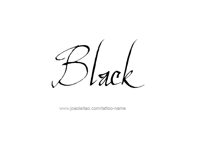 Tattoo Design Color Name Black