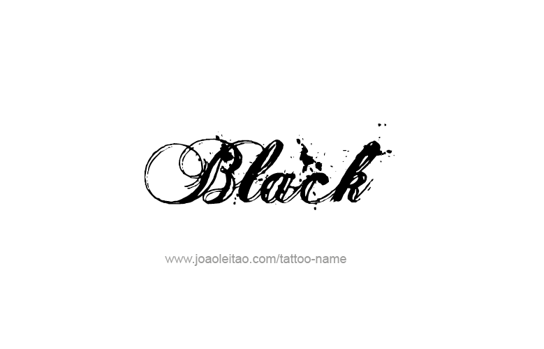 Tattoo Design Color Name Black