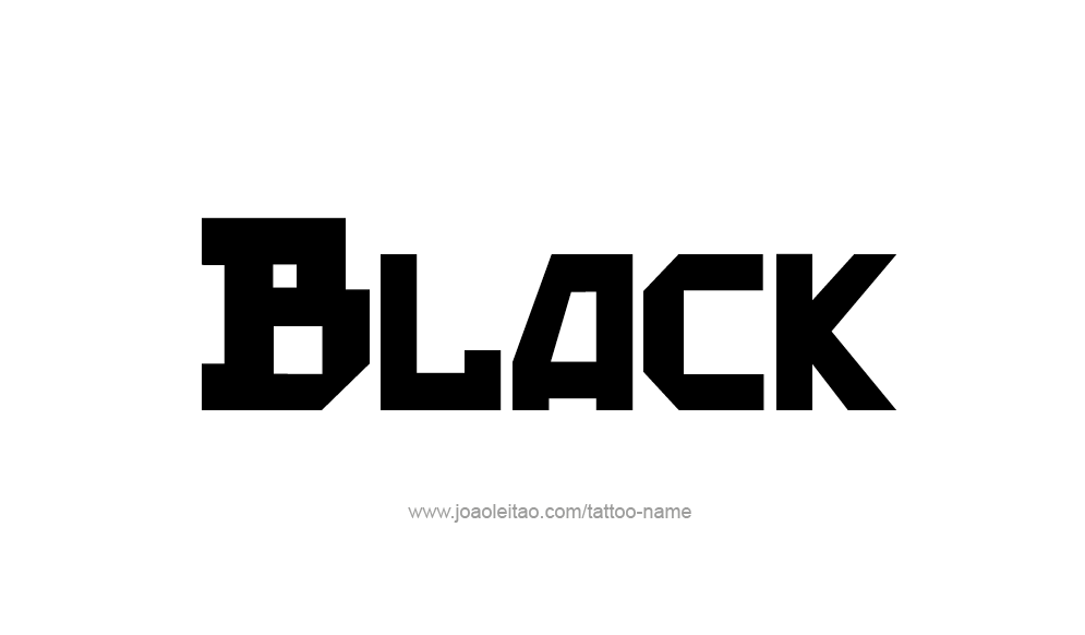 Tattoo Design Color Name Black