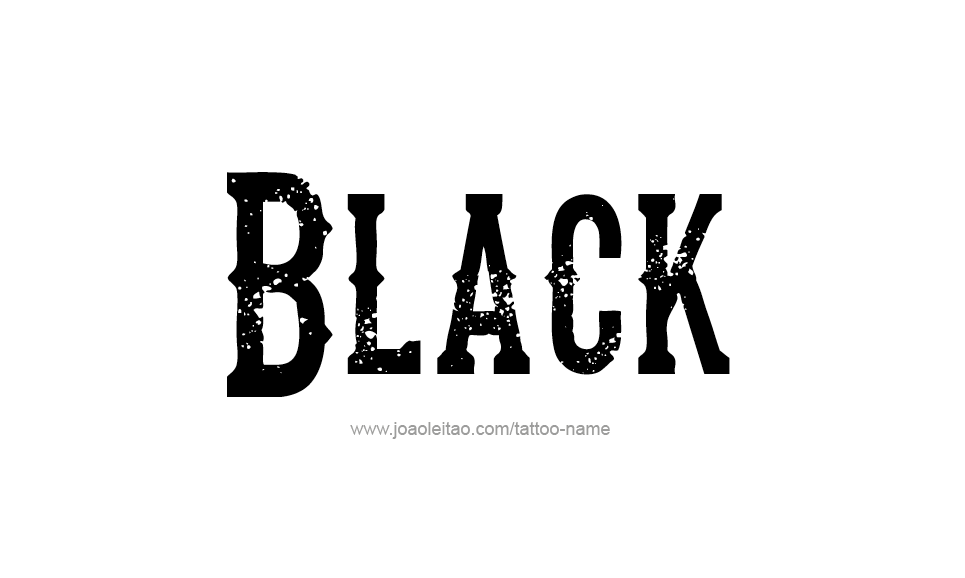 Tattoo Design Color Name Black