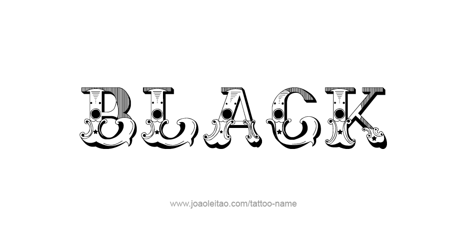 Tattoo Design Color Name Black