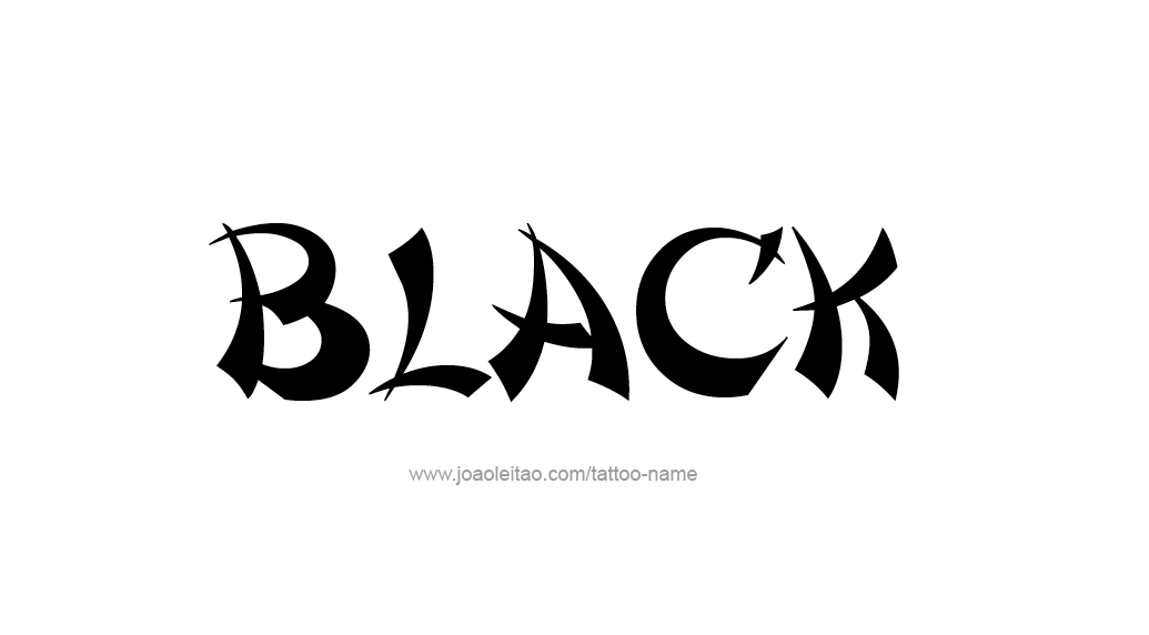 Tattoo Design Color Name Black