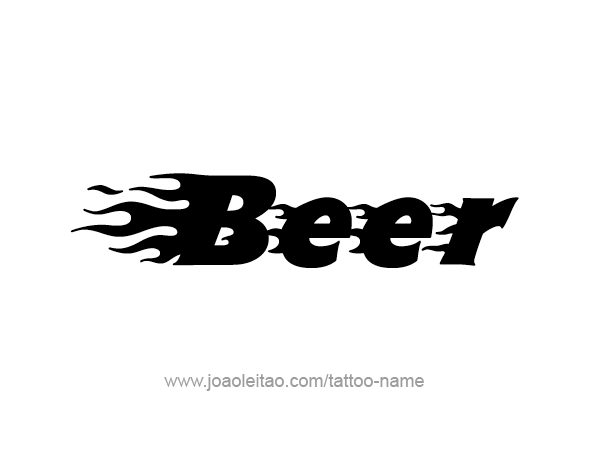 Tattoo Design Drink Name Beer  