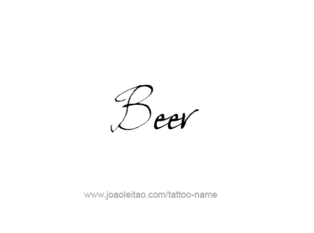 Tattoo Design Drink Name Beer  