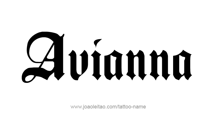 Avianna Name Tattoo Designs