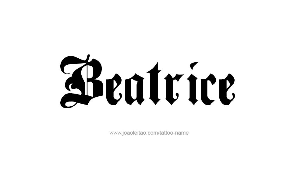 Beatrice Name Tattoo Designs