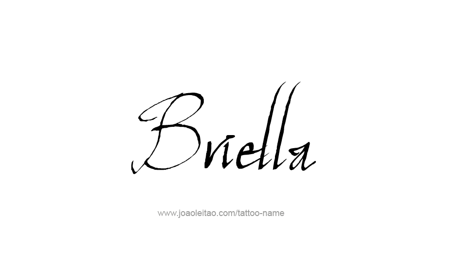 Briella Name Tattoo Designs