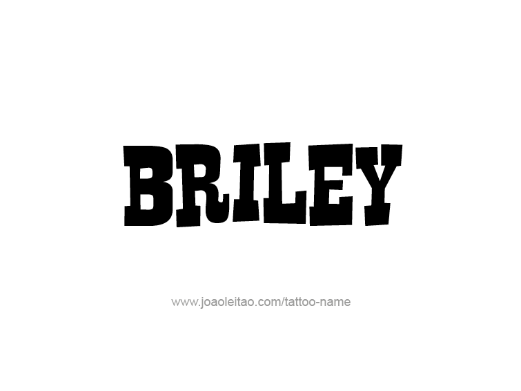 Briley Name Tattoo Designs