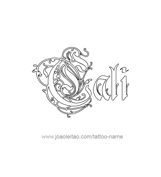 Cali Name Tattoo Designs
