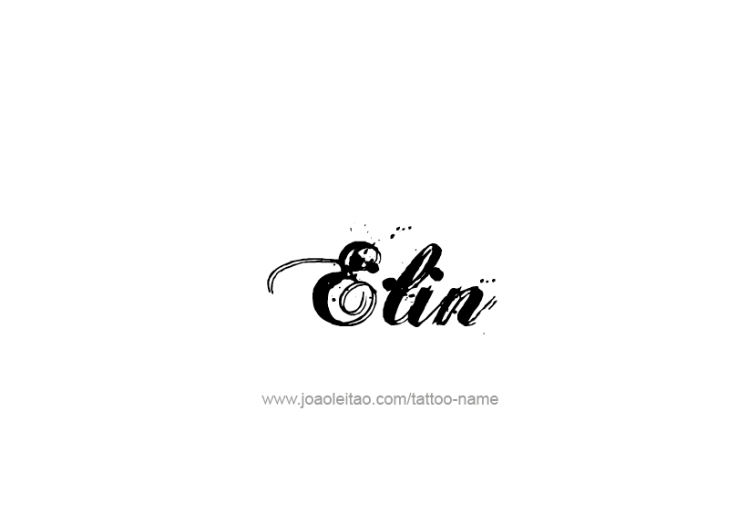 Elin Name Tattoo Designs