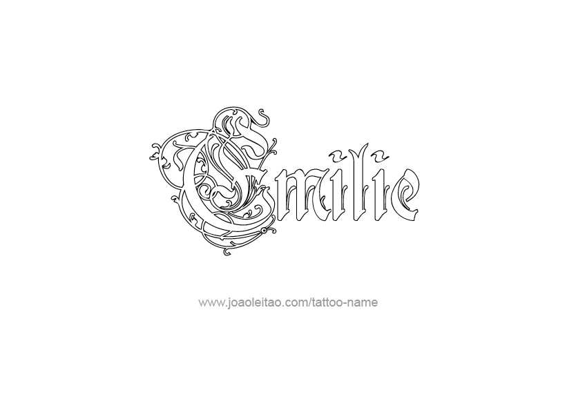 Tattoo Design Name Emilie   