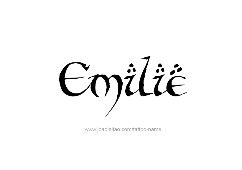 Tattoo Design Name Emilie   