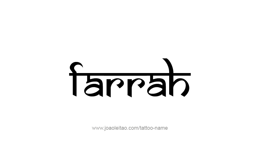 Tattoo Design Name Farrah   