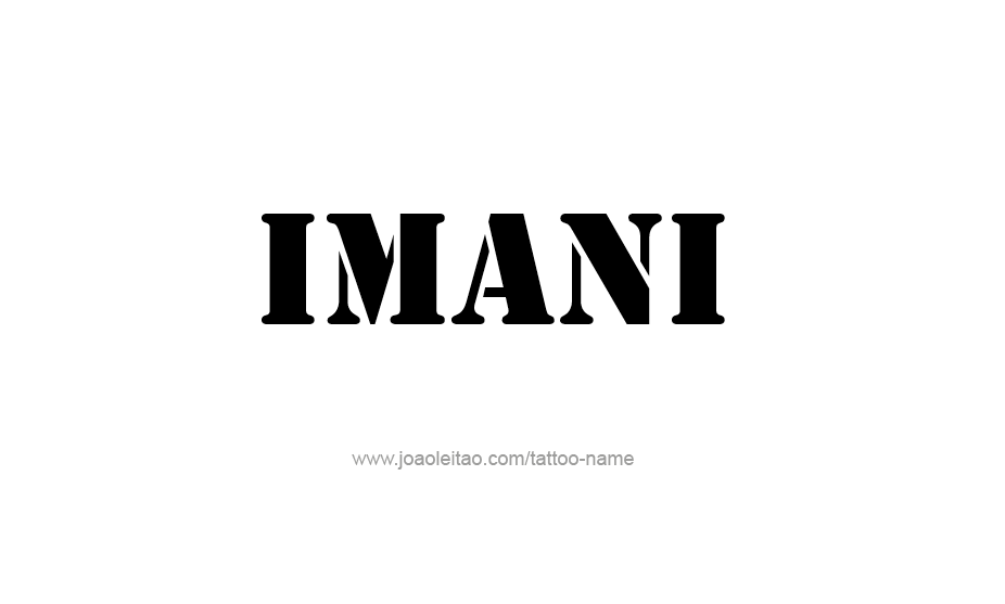 Tattoo Design Name Imani   