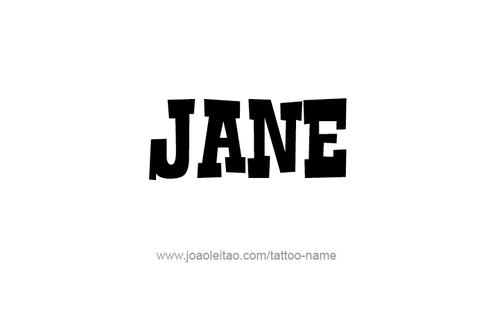 Jane Name Tattoo Designs