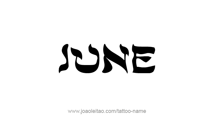 Tattoo Design Name June   