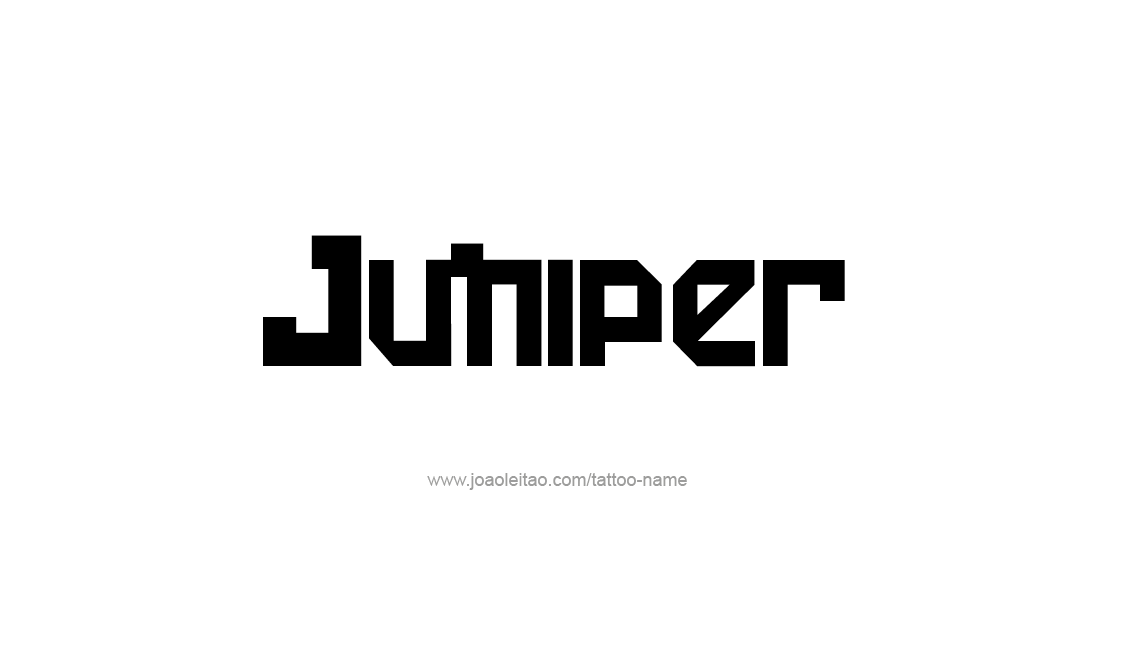 Juniper Name Tattoo Designs