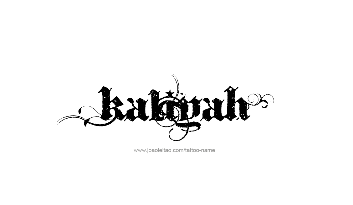 Kaliyah Name Tattoo Designs