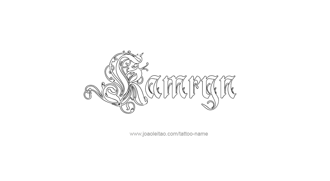 Tattoo Design Name Kamryn   