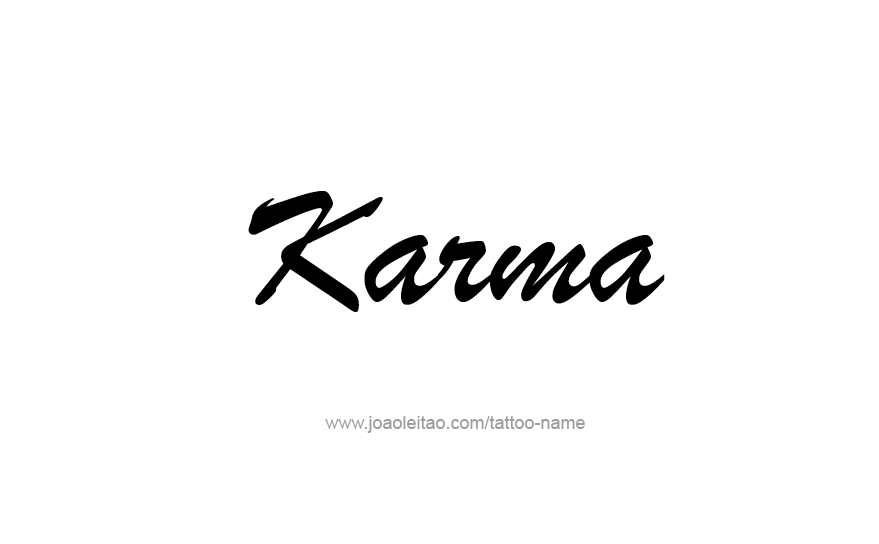 Karma Name Tattoo Designs
