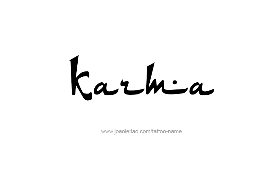 Lord Buddha Tattoo with Karma Written