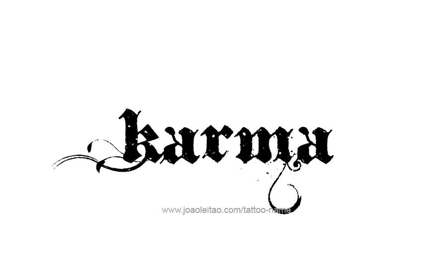 Karma Tattoo Design  Irfan Ali Tattooz