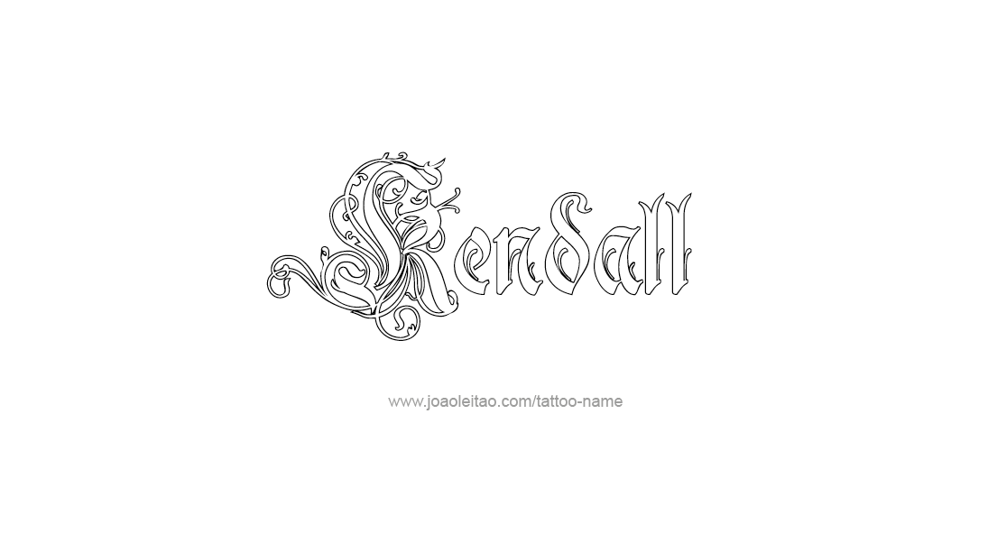 Tattoo Design Name Kendall   