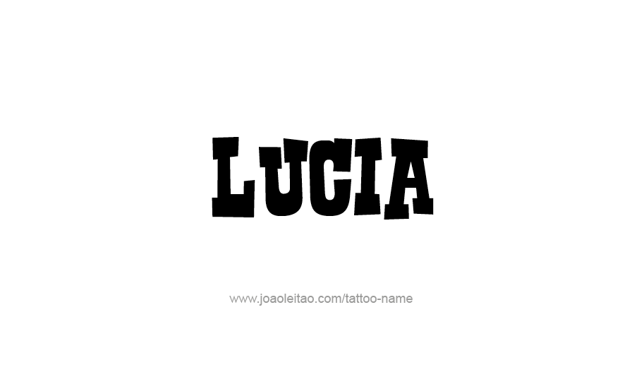 Lucia Name Tattoo Designs