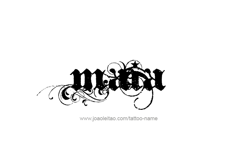 Maia Name Tattoo Designs