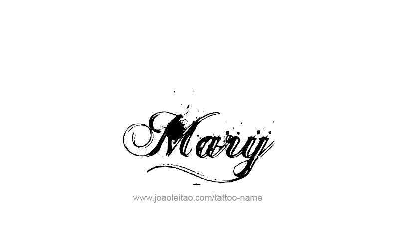 Mary Name Tattoo Designs