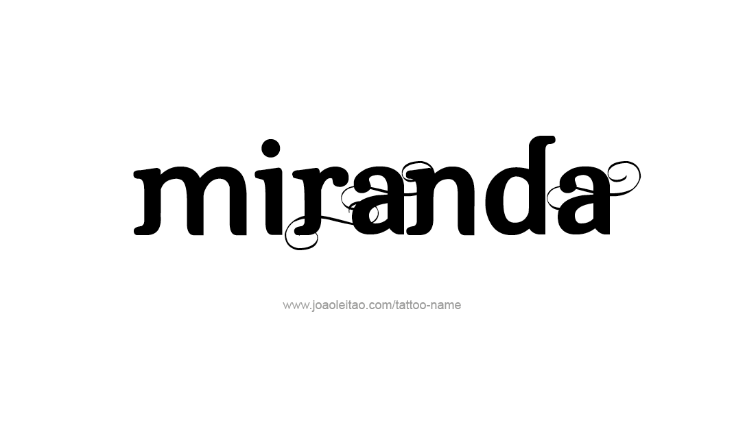 Miranda Name Tattoo Designs