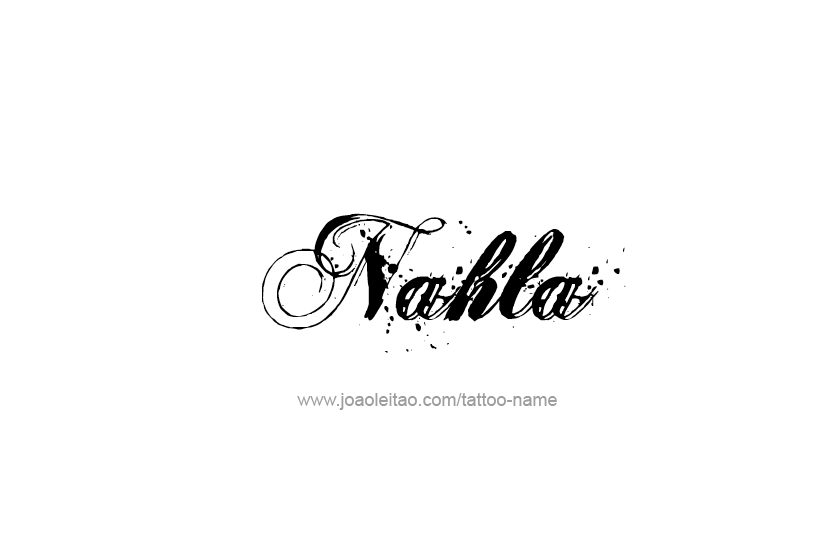 Nahla Name Tattoo Designs
